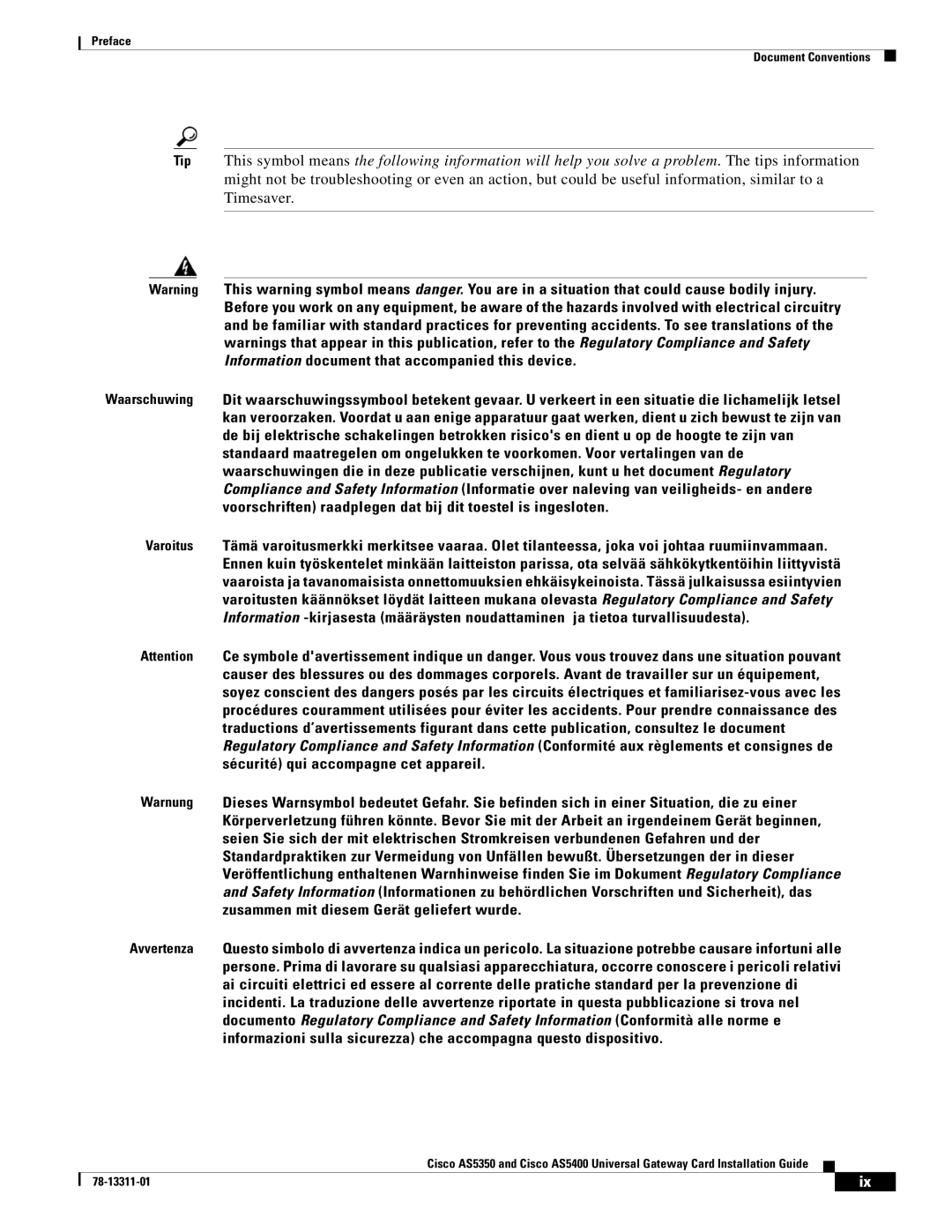 Cisco Systems AS5350, AS5400 manual Preface Document Conventions 