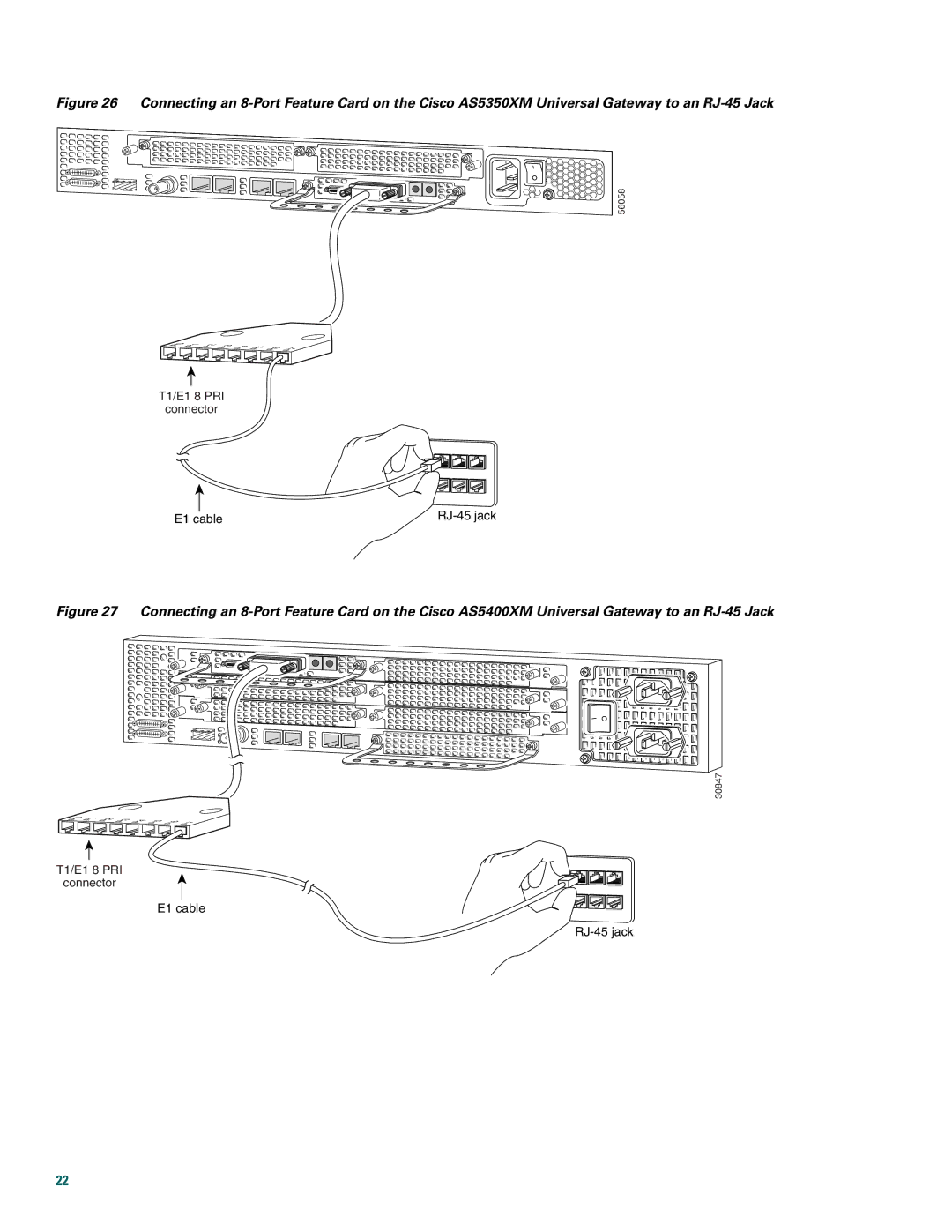 Cisco Systems AS5400XM quick start Cable RJ-45 jack 