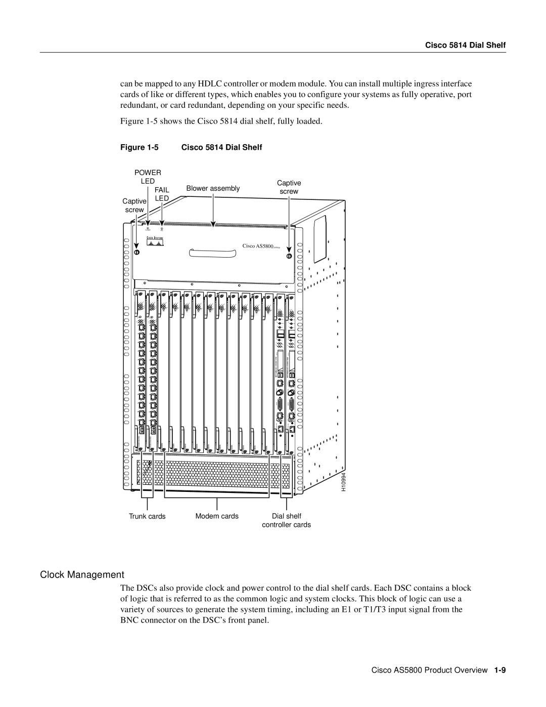 Cisco Systems manual Clock Management, AS5800 Series 