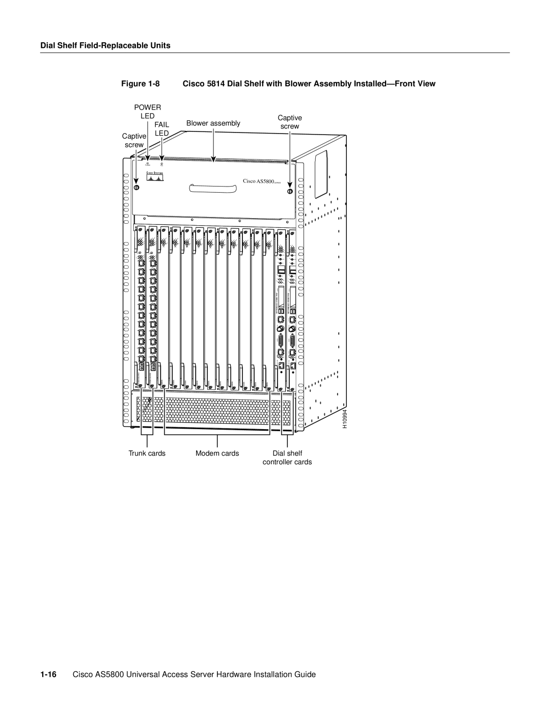 Cisco Systems AS5800 manual Power LED 