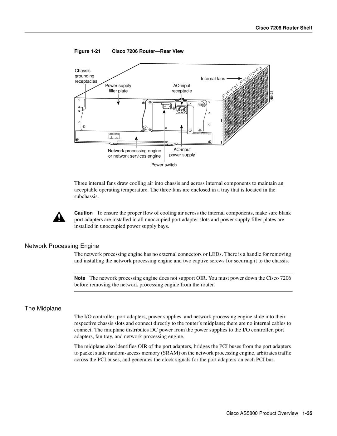 Cisco Systems AS5800 manual Network Processing Engine, Midplane 