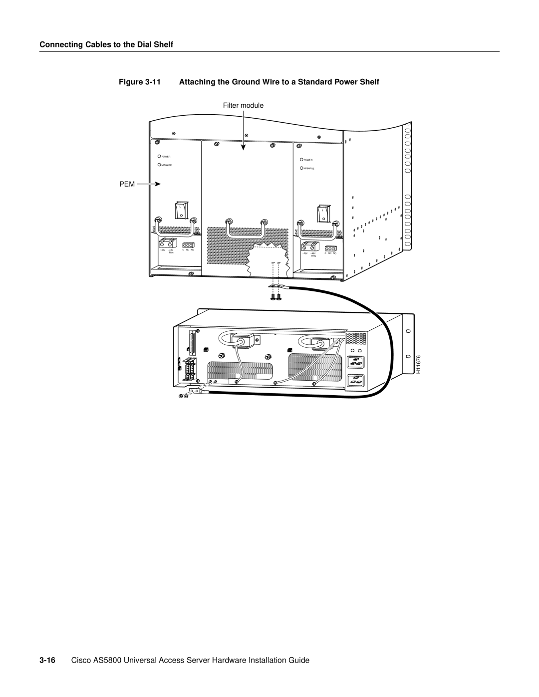 Cisco Systems AS5800 manual Attaching the Ground Wire to a Standard Power Shelf 