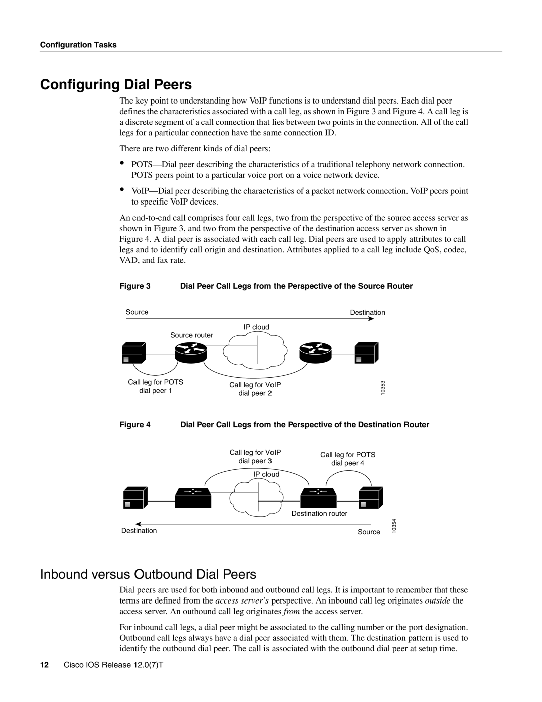 Cisco Systems AS5800 manual Configuring Dial Peers, Inbound versus Outbound Dial Peers 