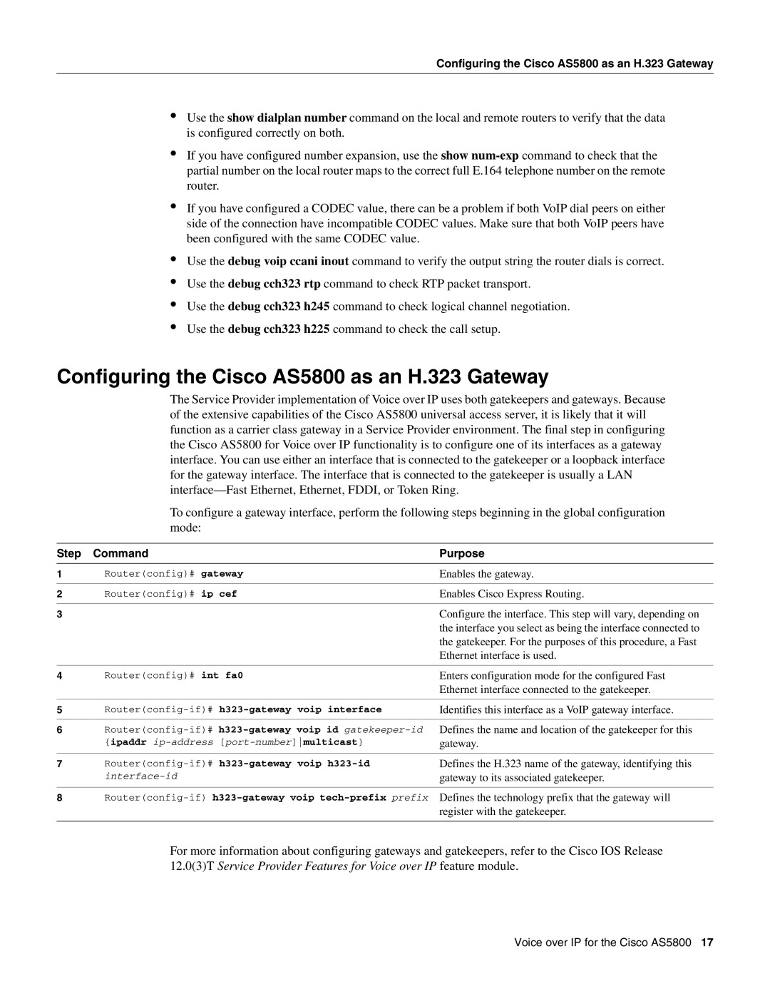 Cisco Systems manual Configuring the Cisco AS5800 as an H.323 Gateway, Routerconfig-if#h323-gateway voip interface 