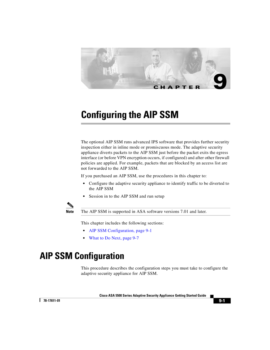 Cisco Systems ASA 5500 manual Configuring the AIP SSM, AIP SSM Configuration 