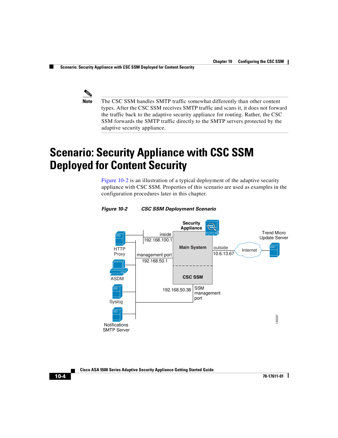 Cisco Systems ASA 5500 manual 10-4, Csc Ssm 