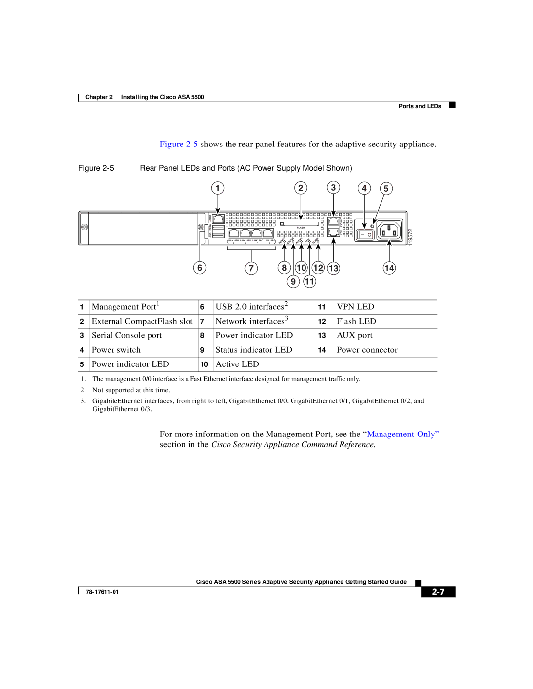 Cisco Systems ASA 5500 manual Section in the Cisco Security Appliance Command Reference 