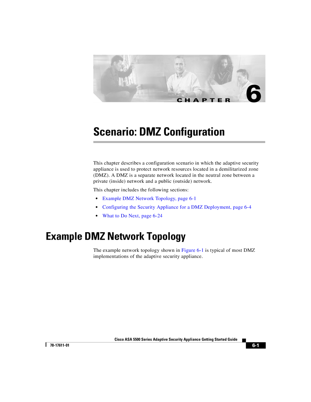 Cisco Systems ASA 5500 manual Scenario DMZ Configuration, Example DMZ Network Topology 