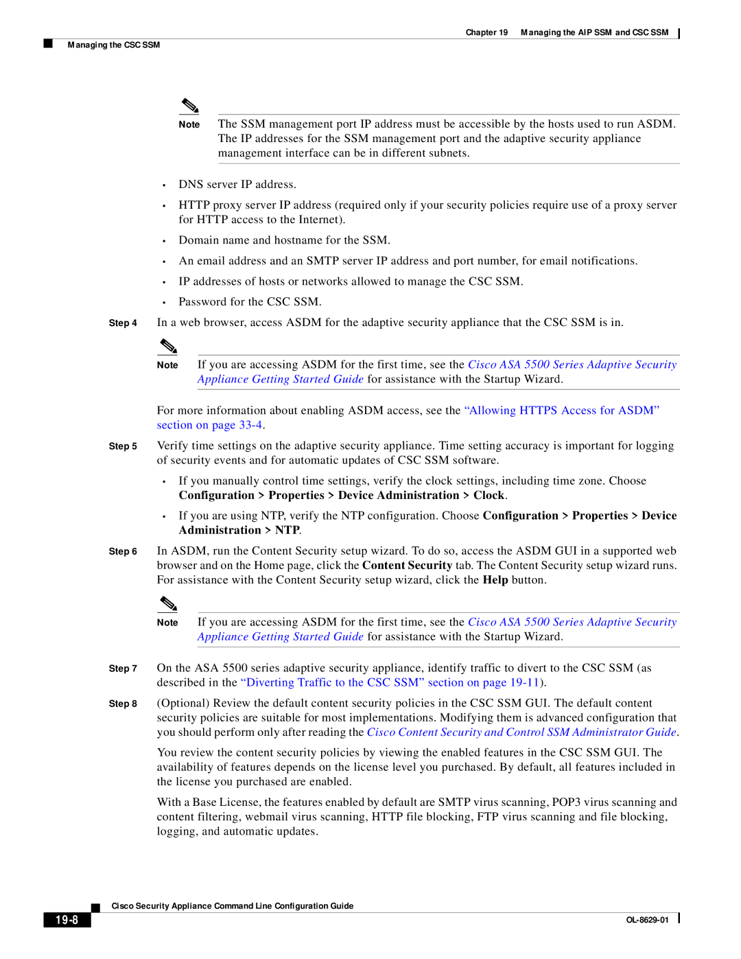 Cisco Systems ASA 5500 manual 19-8 