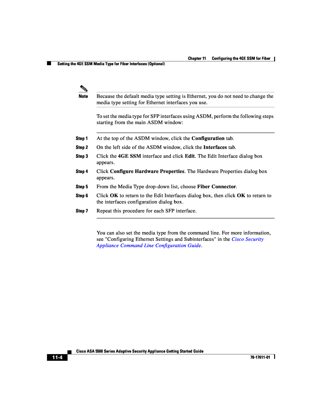Cisco Systems ASA 5500 manual 11-4 