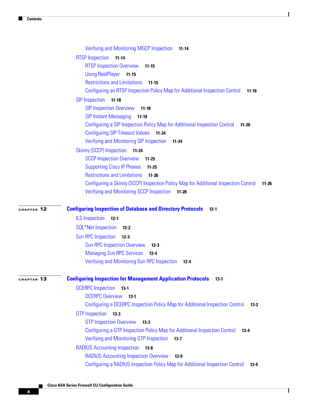 Cisco Systems ASA 5580, ASA 5505, ASA 5545-X, ASA 5555-X, ASA 5585-X manual Verifying and Monitoring Sun RPC Inspection 