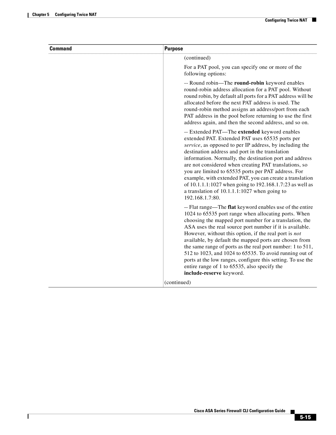 Cisco Systems ASA 5585-X, ASA 5505, ASA 5545-X, ASA 5555-X, ASA 5580, and the ASA Services Module manual Command Purpose 