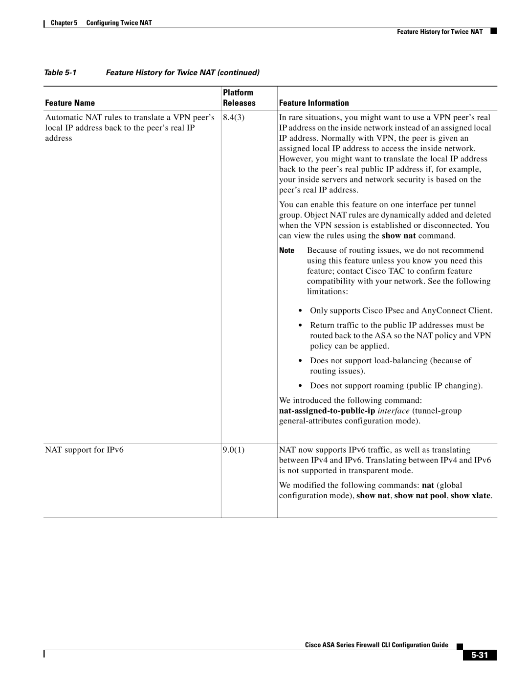 Cisco Systems ASA 5545-X, ASA 5505, ASA 5555-X, ASA 5585-X, ASA 5580 manual Nat-assigned-to-public-ip interface tunnel-group 