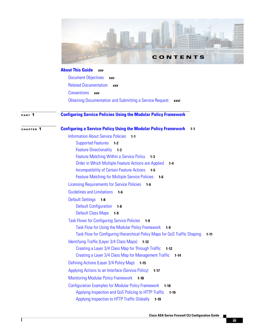 Cisco Systems ASA 5585-X, ASA 5505, ASA 5545-X, ASA 5555-X, ASA 5580, and the ASA Services Module manual N T E N T S, Iii 