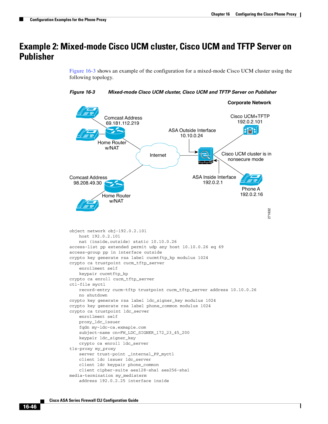 Cisco Systems ASA 5580, ASA 5505, ASA 5545-X, ASA 5555-X, ASA 5585-X manual 16-46, Fqdn my-ldc-ca.exmaple.com 