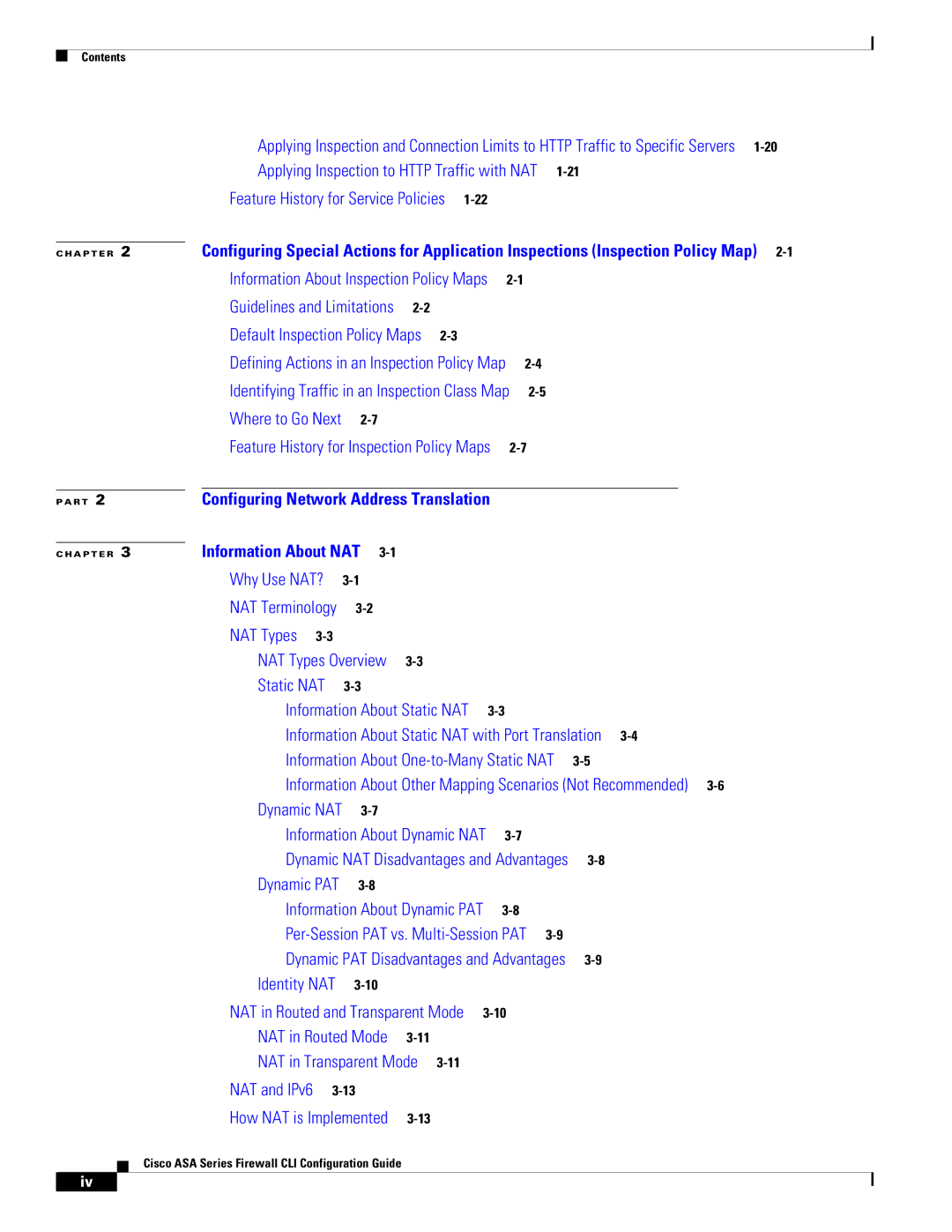 Cisco Systems ASA 5580, ASA 5505, ASA 5545-X, ASA 5555-X manual Guidelines and Limitations Default Inspection Policy Maps 