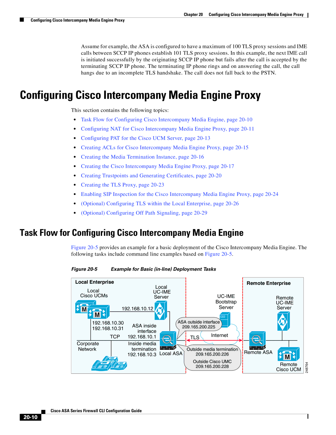 Cisco Systems ASA 5555-X, ASA 5505, ASA 5545-X, ASA 5585-X, ASA 5580 Configuring Cisco Intercompany Media Engine Proxy, 20-10 