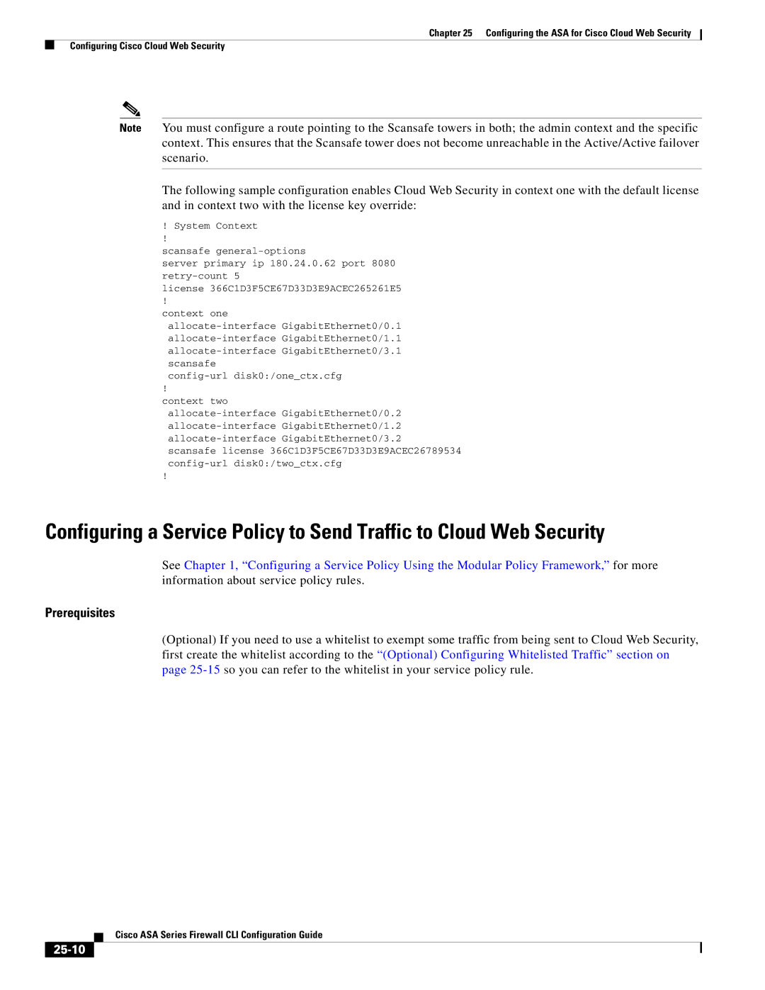 Cisco Systems ASA 5580, ASA 5505, ASA 5545-X, ASA 5555-X, ASA 5585-X manual 25-10, Config-url disk0/onectx.cfg Context two 