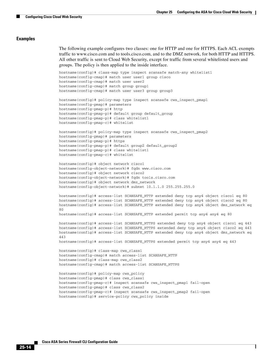 Cisco Systems ASA 5555-X, ASA 5505, ASA 5545-X, ASA 5585-X, ASA 5580, and the ASA Services Module manual 25-14 