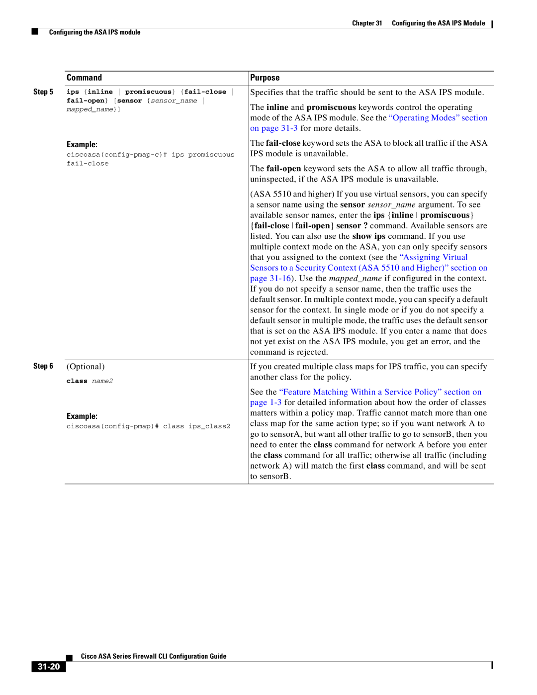 Cisco Systems ASA 5555-X, ASA 5505, ASA 5545-X, ASA 5585-X, ASA 5580, and the ASA Services Module manual 31-20 