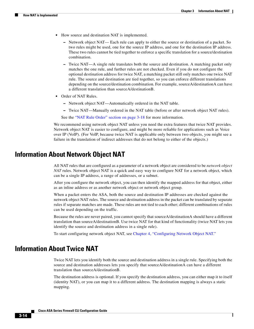 Cisco Systems ASA 5555-X, ASA 5505, ASA 5545-X, ASA 5585-X Information About Network Object NAT, Information About Twice NAT 