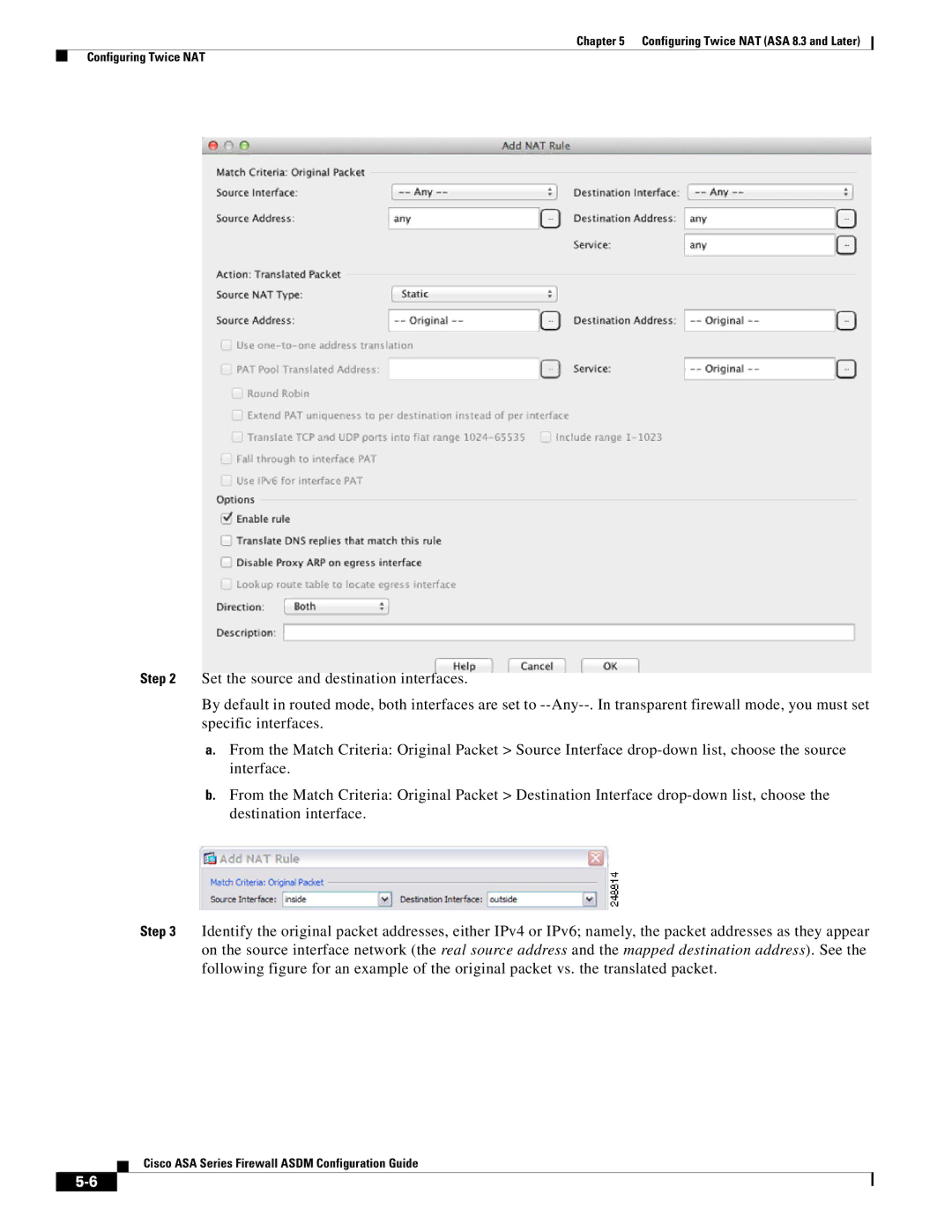 Cisco Systems ASA 5580, ASA 5505, ASA 5545-X, ASA 5555-X, ASA 5585-X manual Configuring Twice NAT ASA 8.3 and Later 