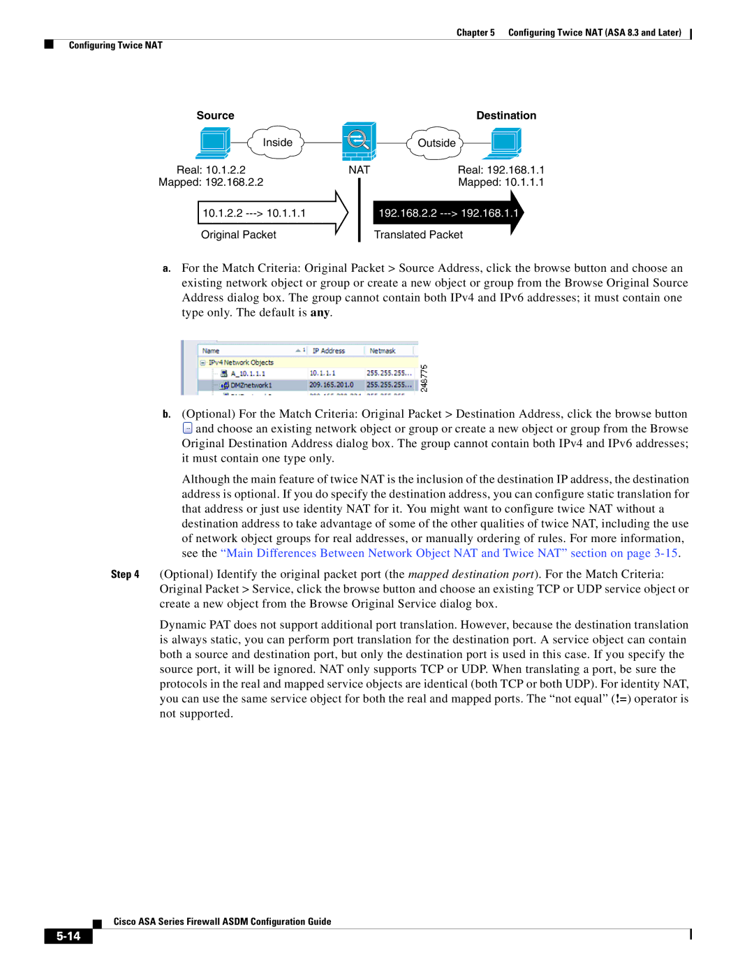 Cisco Systems ASA 5505, ASA 5545-X, ASA 5555-X, ASA 5585-X, ASA 5580, ASA Services Module manual Source Destination 