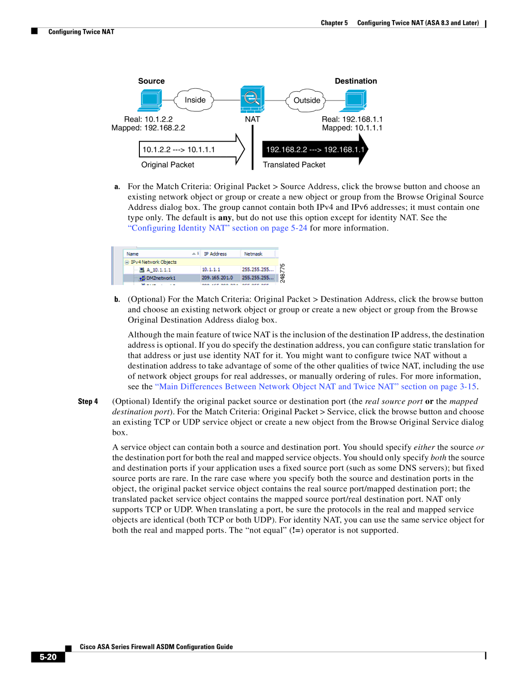 Cisco Systems ASA 5505, ASA 5545-X, ASA 5555-X, ASA 5585-X, ASA 5580, ASA Services Module manual Source Destination 