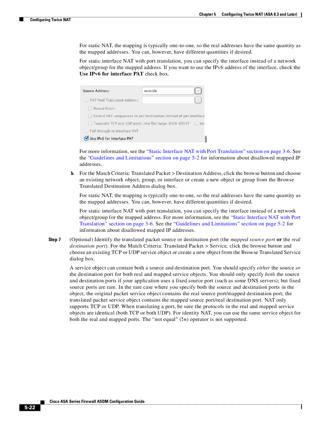 Cisco Systems ASA 5555-X, ASA 5505, ASA 5545-X, ASA 5585-X, ASA 5580 manual Configuring Twice NAT ASA 8.3 and Later 