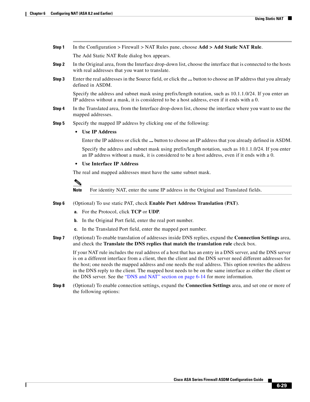 Cisco Systems ASA 5545-X, ASA 5505, ASA 5555-X, ASA 5585-X, ASA 5580 manual Use IP Address, Use Interface IP Address 