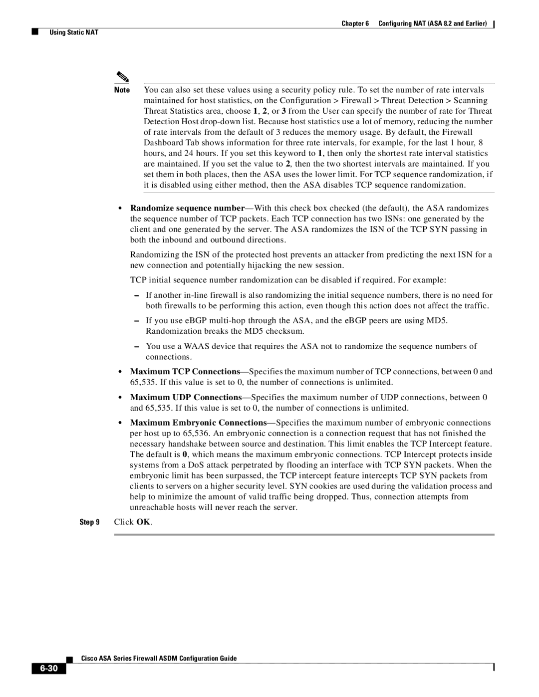 Cisco Systems ASA 5555-X, ASA 5505, ASA 5545-X, ASA 5585-X, ASA 5580, ASA Services Module manual Click OK 