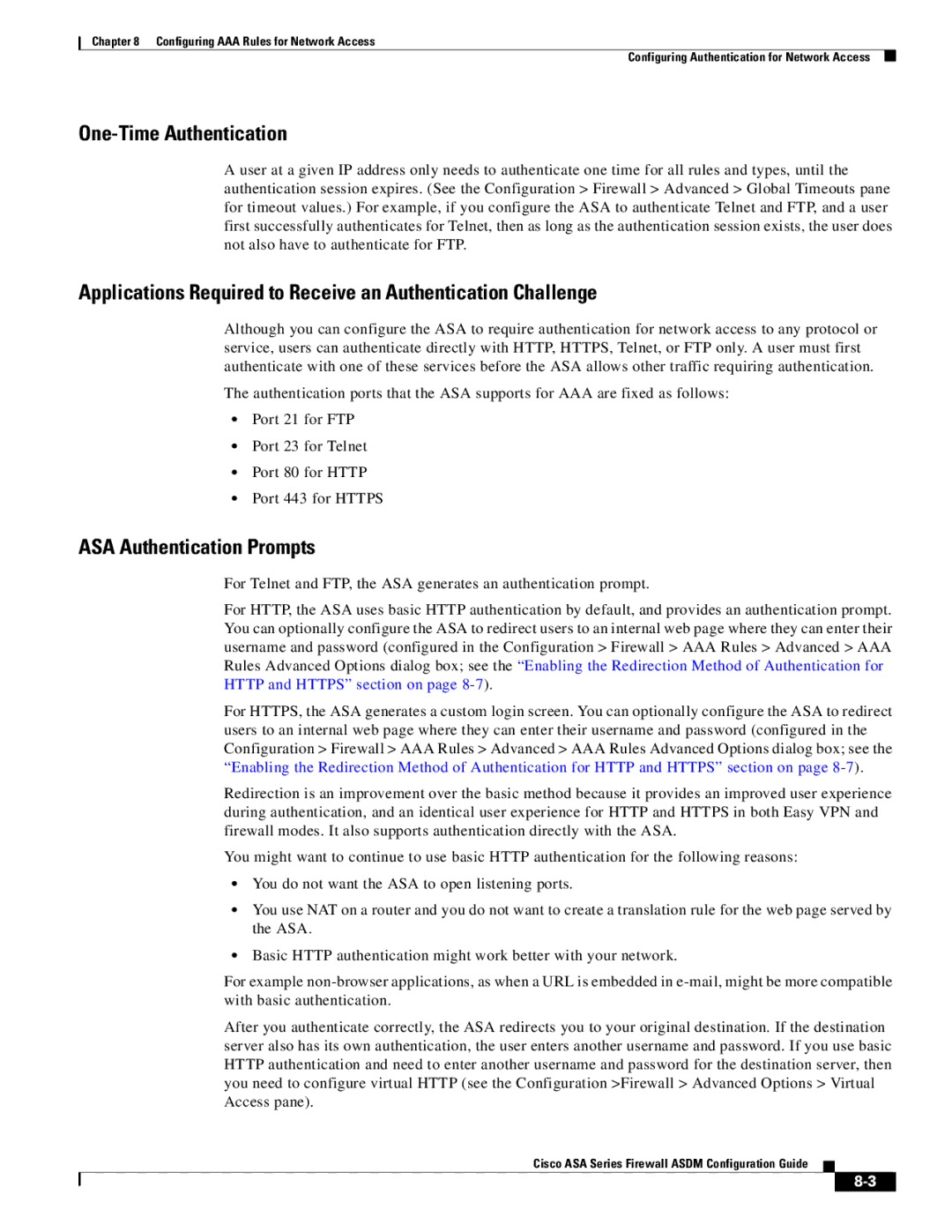 Cisco Systems ASA 5585-X, ASA 5505, ASA 5545-X, ASA 5555-X, ASA 5580 manual One-Time Authentication, ASA Authentication Prompts 