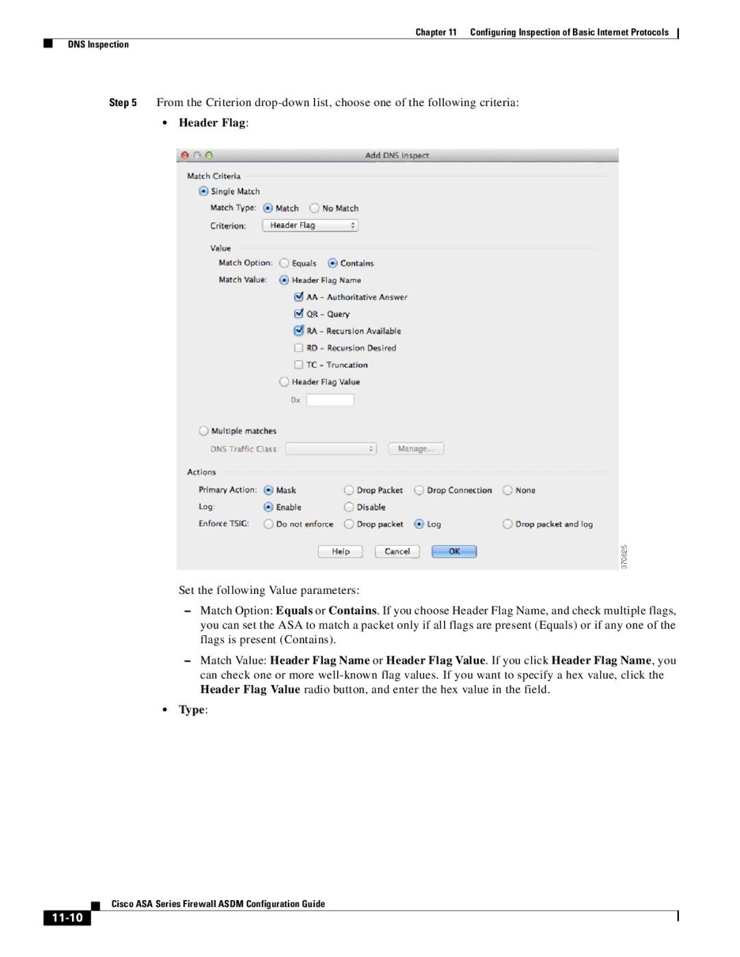 Cisco Systems ASA 5555-X, ASA 5505, ASA 5545-X, ASA 5585-X, ASA 5580, ASA Services Module manual Header Flag, 11-10 