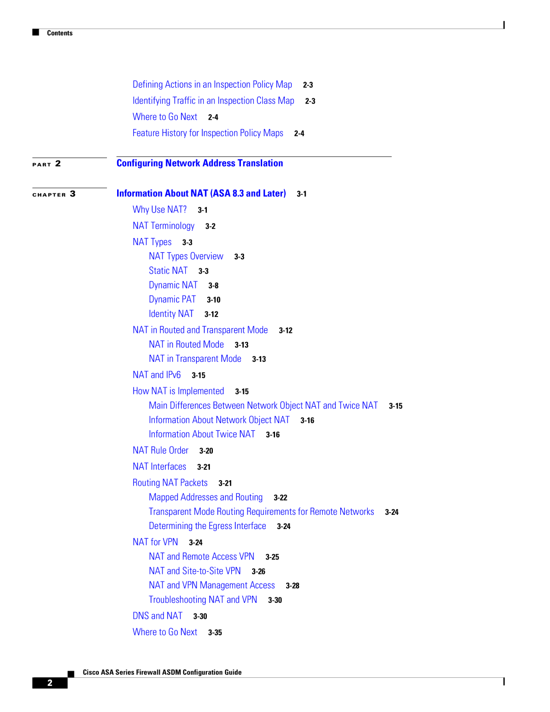 Cisco Systems ASA 5580, ASA 5505, ASA 5545-X, ASA 5555-X, ASA 5585-X, ASA Services Module manual NAT for VPN 