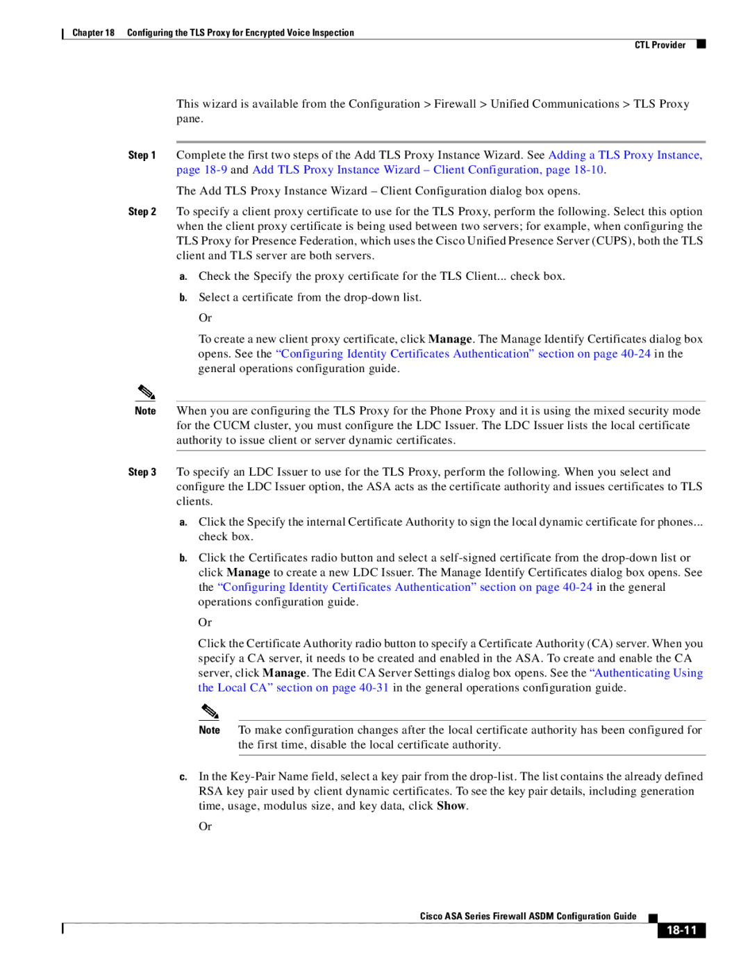 Cisco Systems ASA 5545-X, ASA 5505, ASA 5555-X, ASA 5585-X, ASA 5580, ASA Services Module manual 18-11 