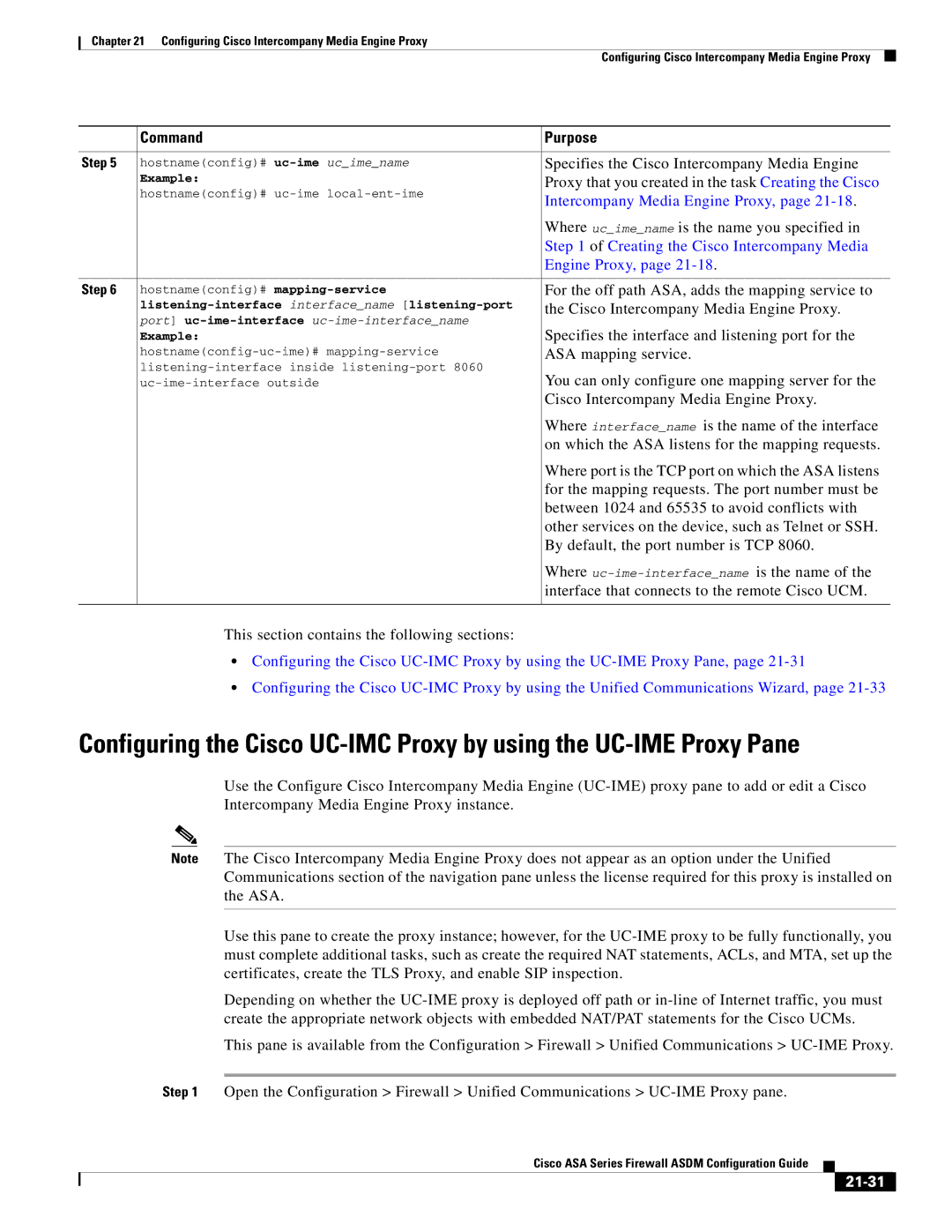 Cisco Systems ASA 5585-X, ASA 5505, ASA 5545-X, ASA 5555-X, ASA 5580, ASA Services Module manual Engine Proxy, 21-31 