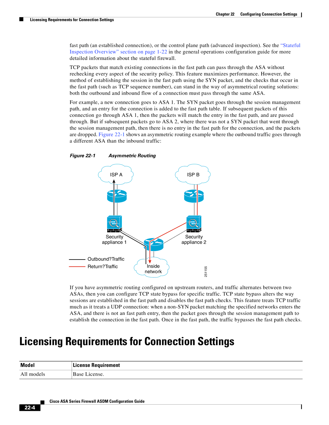 Cisco Systems ASA 5580, ASA 5505, ASA 5545-X, ASA 5555-X, ASA 5585-X Licensing Requirements for Connection Settings, 22-4 