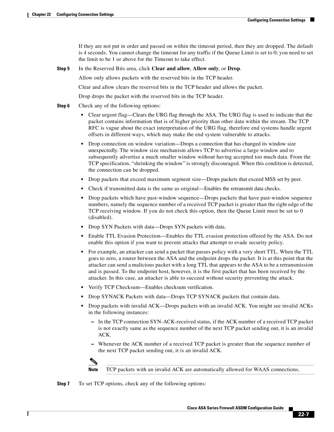 Cisco Systems ASA 5545-X, ASA 5505, ASA 5555-X, ASA 5585-X, ASA 5580, ASA Services Module manual 22-7 