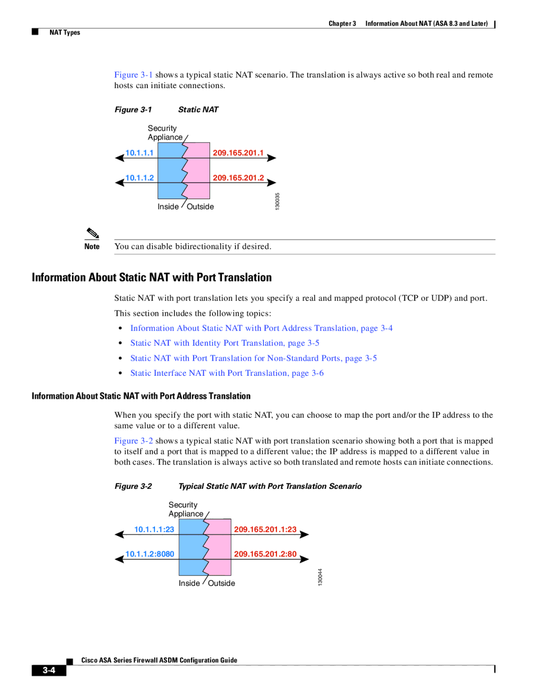 Cisco Systems ASA 5505, ASA 5545-X, ASA 5555-X, ASA 5585-X, ASA 5580 manual Information About Static NAT with Port Translation 