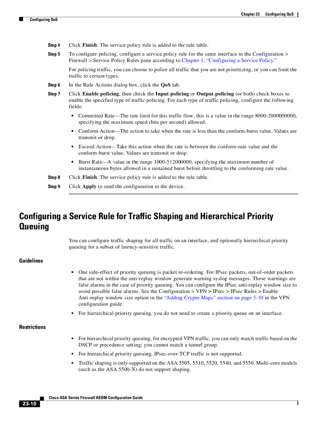 Cisco Systems ASA 5580, ASA 5505, ASA 5545-X, ASA 5555-X, ASA 5585-X, ASA Services Module manual 23-10 