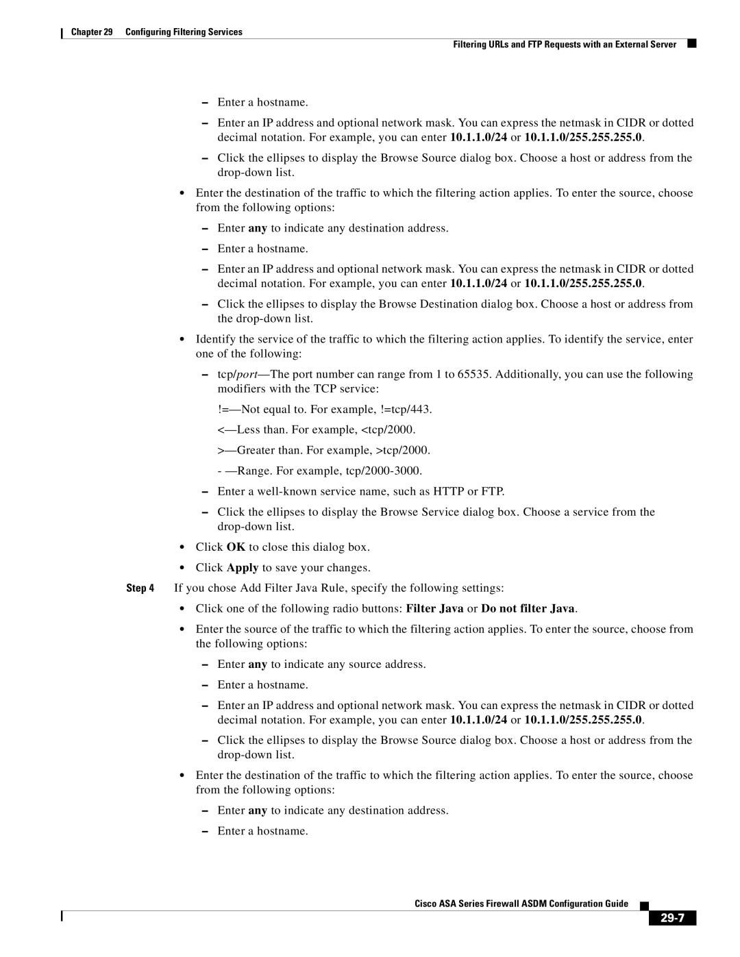 Cisco Systems ASA 5545-X, ASA 5505, ASA 5555-X, ASA 5585-X, ASA 5580, ASA Services Module manual 29-7 