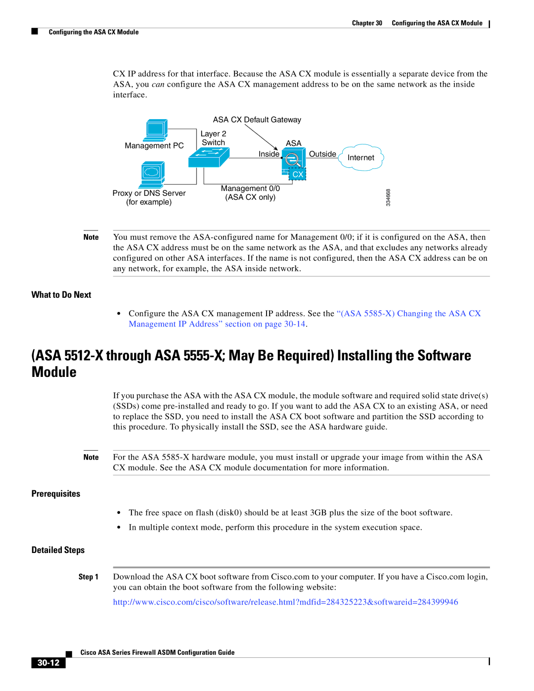 Cisco Systems ASA 5555-X, ASA 5505, ASA 5545-X, ASA 5585-X, ASA 5580, ASA Services Module manual 30-12 