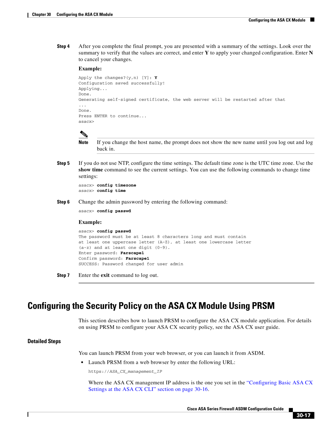 Cisco Systems ASA 5545-X, ASA 5505, ASA 5555-X, ASA 5585-X, ASA 5580, ASA Services Module manual 30-17 