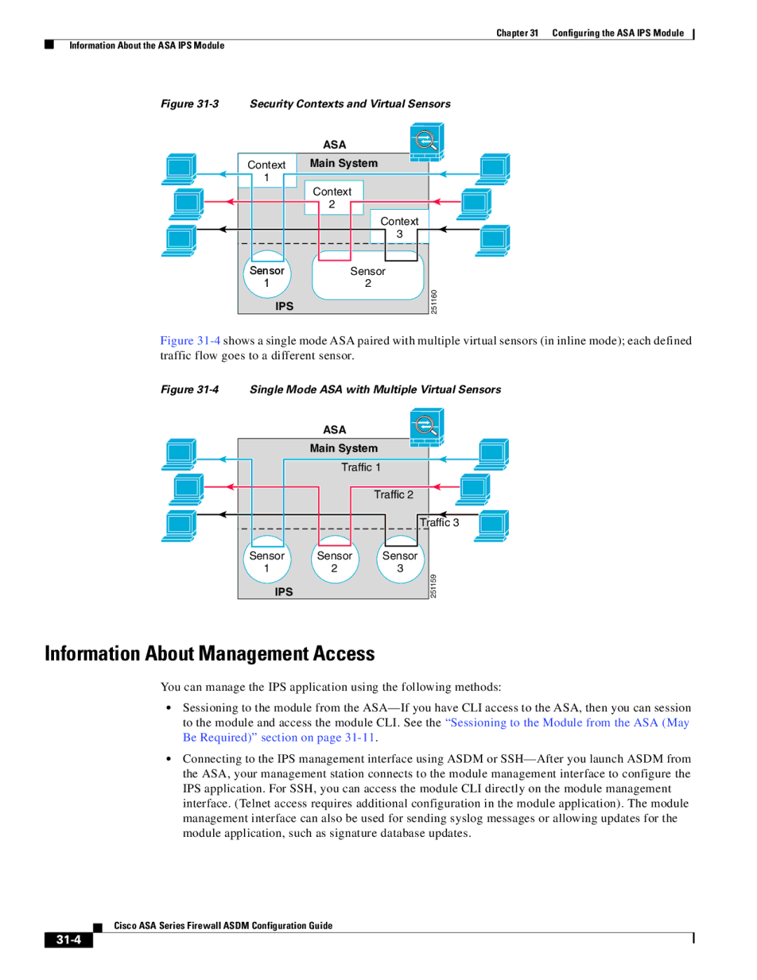 Cisco Systems ASA 5580, ASA 5505, ASA 5545-X, ASA 5555-X, ASA 5585-X manual Information About Management Access, 31-4 