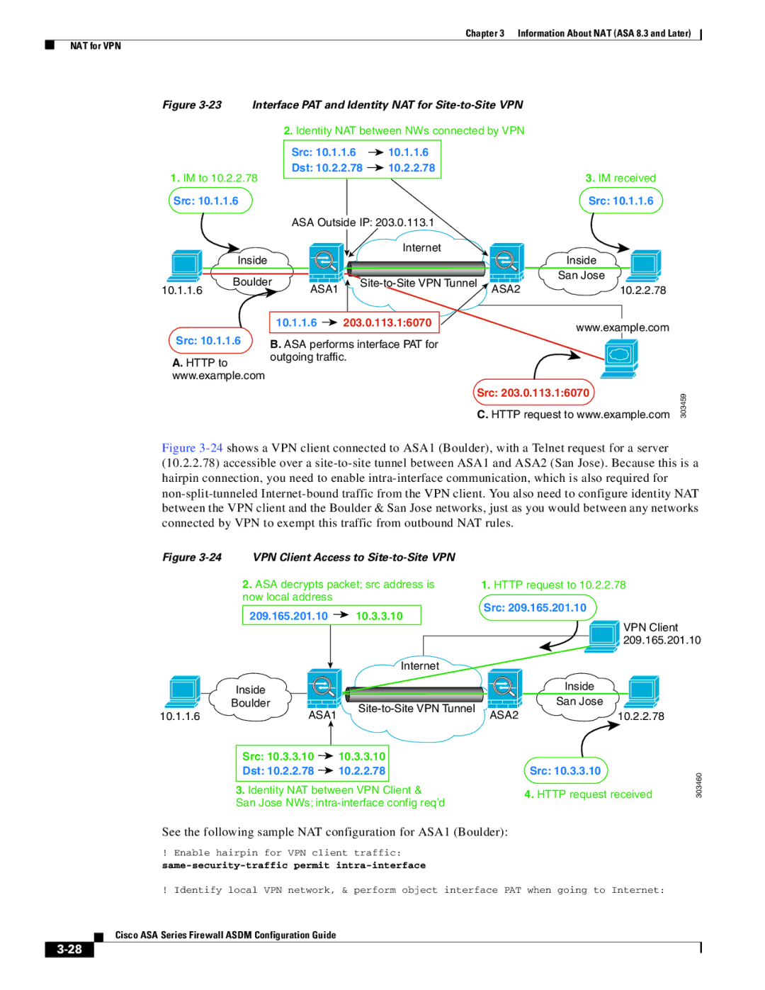 Cisco Systems ASA 5505, ASA 5545-X, ASA 5555-X, ASA 5585-X manual See the following sample NAT configuration for ASA1 Boulder 