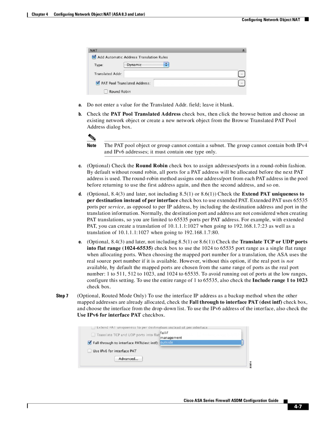 Cisco Systems ASA 5585-X, ASA 5505, ASA 5545-X, ASA 5555-X, ASA 5580 manual Configuring Network Object NAT ASA 8.3 and Later 