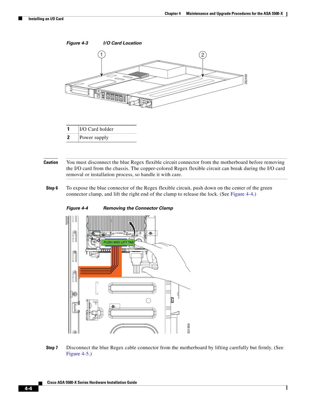 Cisco Systems ASA5512AW1YPR, ASA5515K9, kygjygcjgf, ASA5525IPSK9, ASA5555IPSK9 manual I/O Card Location 