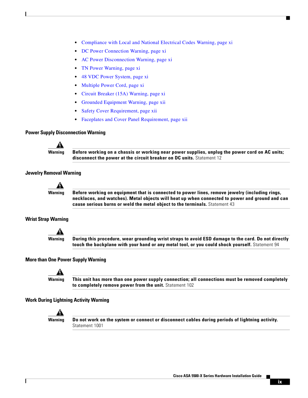 Cisco Systems ASA5555IPSK9, ASA5515K9, kygjygcjgf, ASA5525IPSK9 manual Cisco ASA 5500-X Series Hardware Installation Guide 