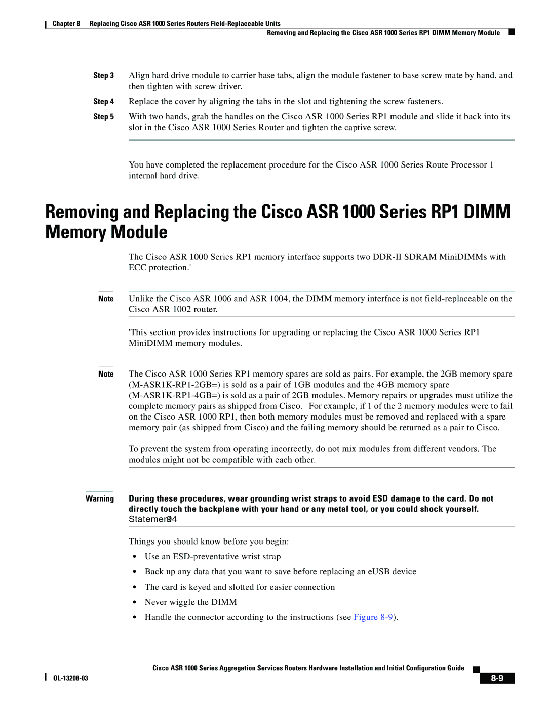 Cisco Systems ASR 1000 Series manual 