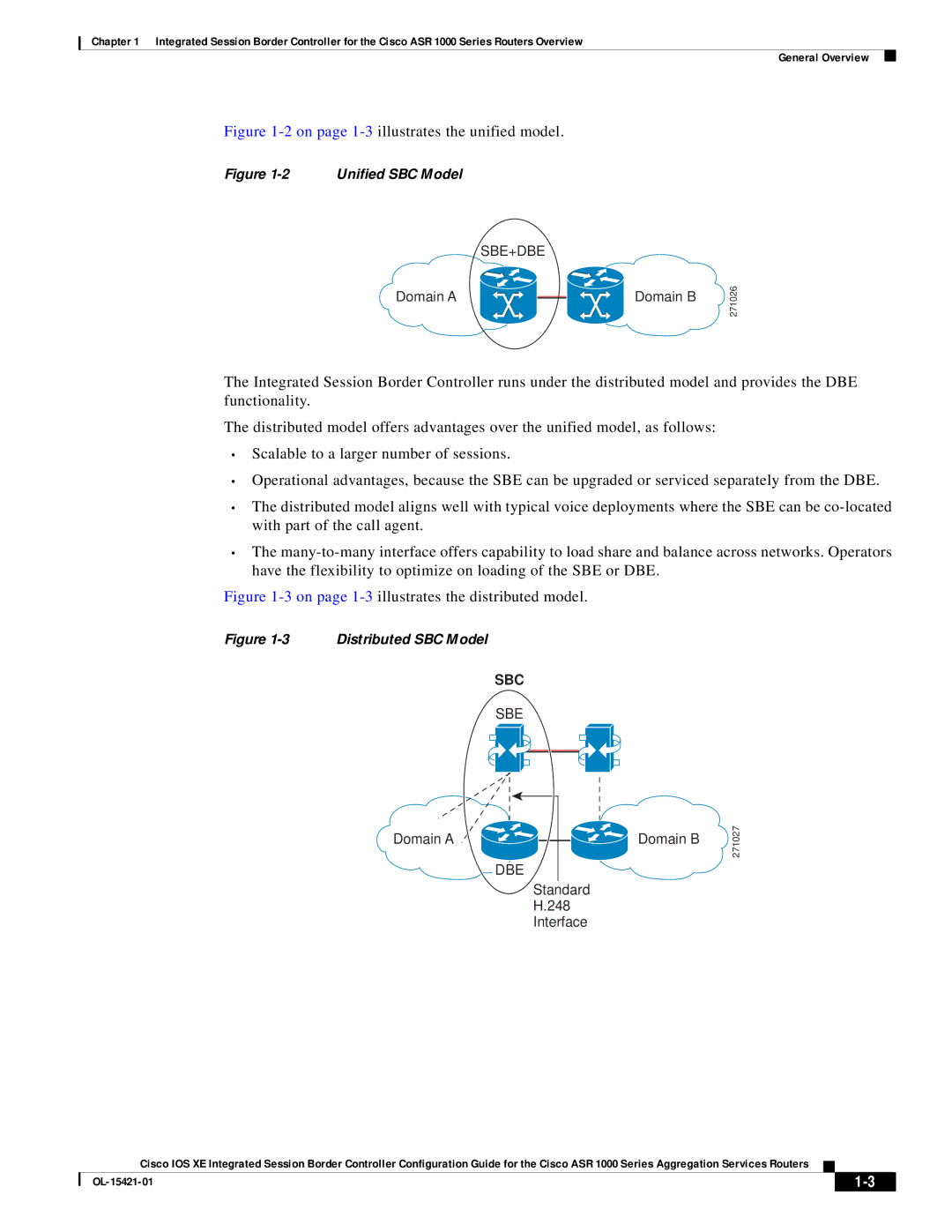 Cisco Systems ASR 1000 manual On page 1-3illustrates the unified model 